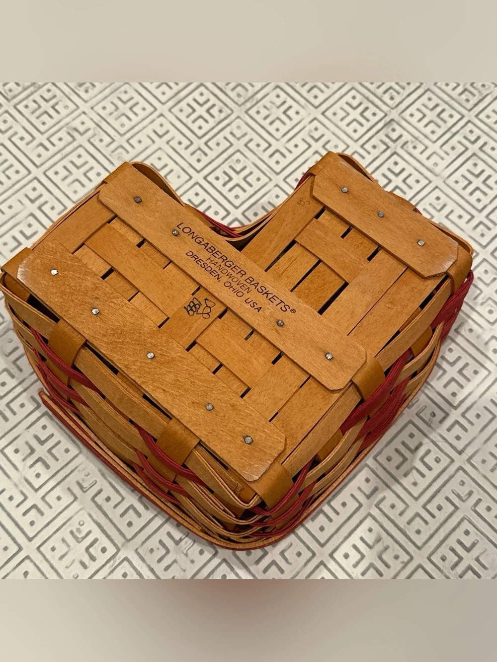 Longaberger Sweet Heart Basket and Protector